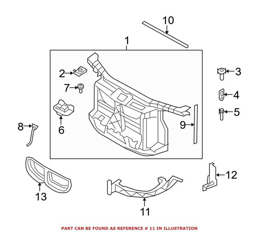 BMW Headlight Bracket - Driver Side 51117148761